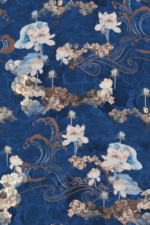 中国风印花花型图片