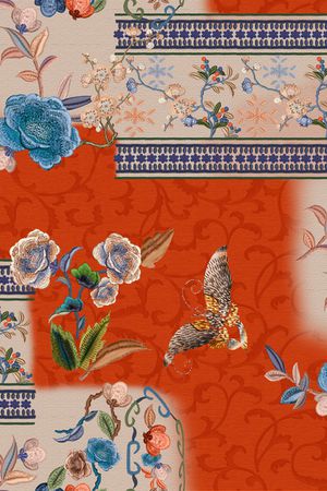 香云纱印花花型图片