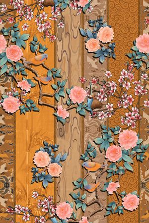 中国风印花花型图片