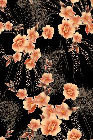 花卉印花花型图片