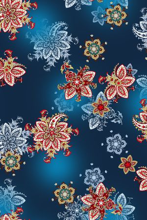 连衣裙印花花型图片