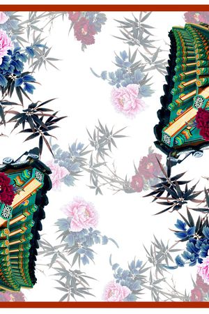 牡丹印花花型图片