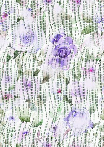 1449898-普通花卉--沾染手绘花纹--紫色