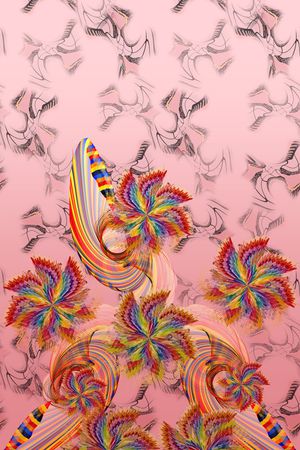 线条印花花型图片