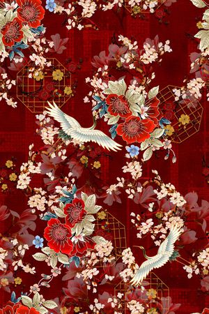 花卉印花花型图片