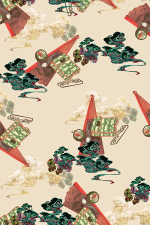 连衣裙印花花型图片