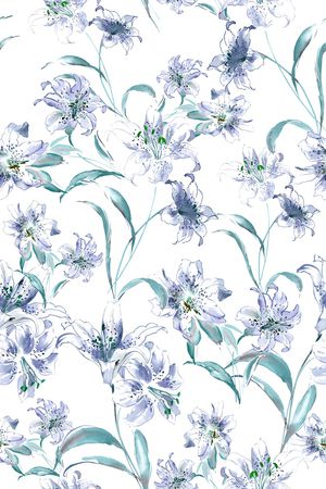水彩印花花型图片