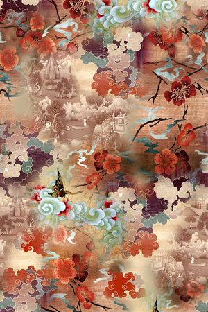 肌理印花花型图片