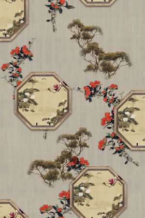 连衣裙印花花型图片