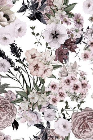 民族花卉印花花型图片