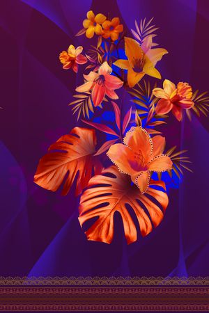 女装定位花印花花型图片