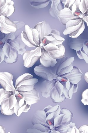 清爽底花卉印花花型图片