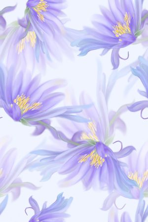 清爽底花卉印花花型图片