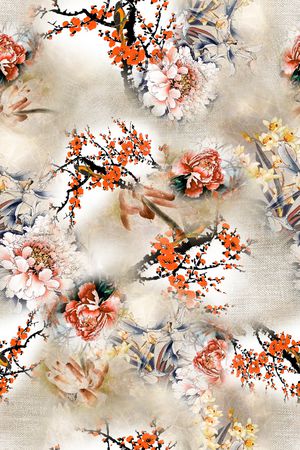 花卉印花花型图片