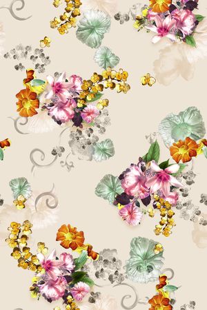 数码花型印花花型图片