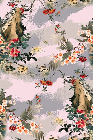 数码花型印花花型图片
