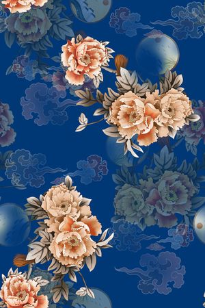 中国风印花花型图片