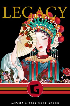 胸前独幅印花花型图片