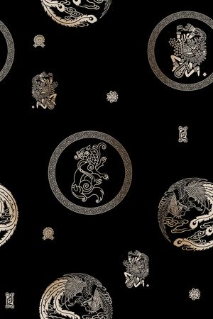 唐装印花花型图片