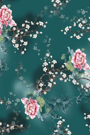 连衣裙印花花型图片