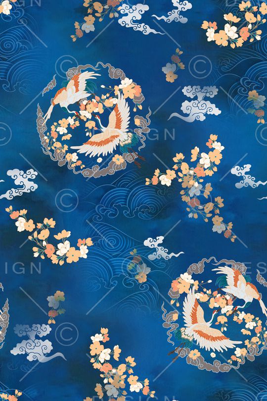 中国风印花花型图片