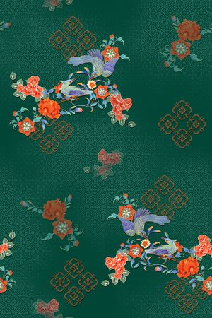 中国风印花花型图片