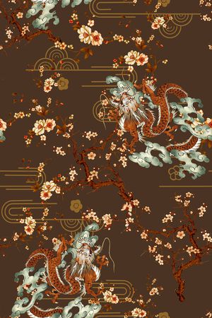 香云纱印花花型图片