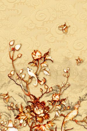 定位花印花花型图片