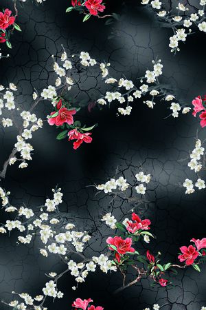 连衣裙印花花型图片
