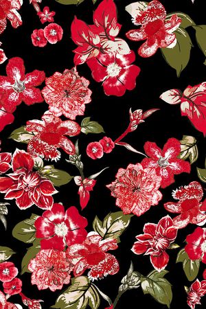 红花印花花型图片