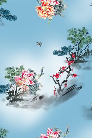连衣裙印花花型图片
