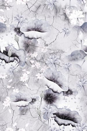 连衣裙印花花型图片