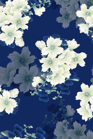 绿植树叶印花花型图片