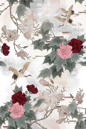 花卉印花花型图片