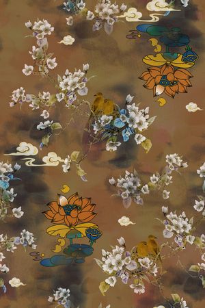 中国风印花花型图片
