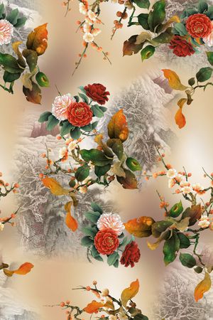 花卉印花花型图片