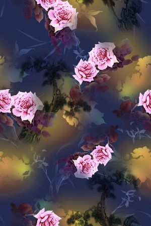 花卉印花花型图片