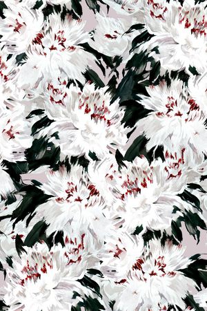 牡丹印花花型图片