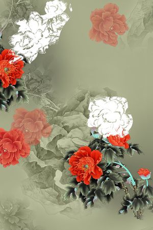 连衣裙印花花型图片