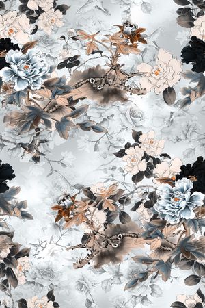 花卉印花花型图片