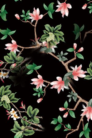 连衣裙印花花型图片