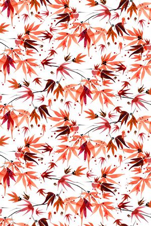 枫叶印花花型图片