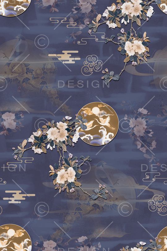 中国风印花花型图片