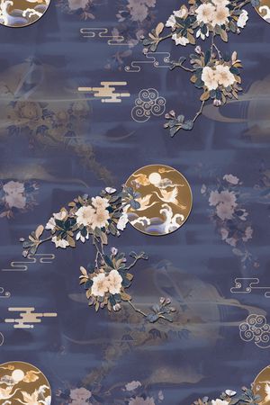 中国风印花花型图片