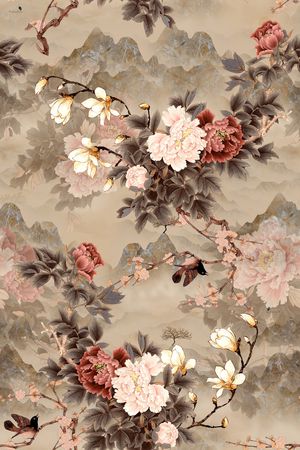 花卉印花花型图片