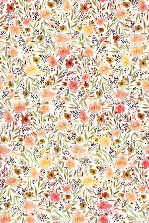 清爽底花卉印花花型图片