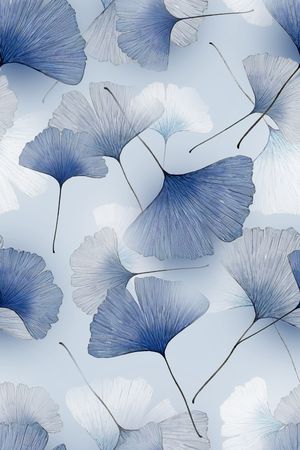 绿植树叶印花花型图片