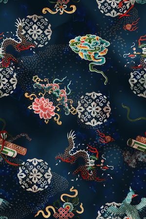 祥云印花花型图片