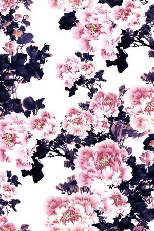 国画印花花型图片