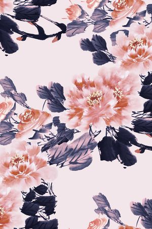 国画印花花型图片